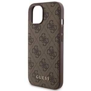 Zestaw Guess GUBPM5P15S4GEMGW Apple iPhone15 6.1" hardcase + Powerbank 5000mAh MagSafe rudos spalvos 4G Metal Logo - Image 6