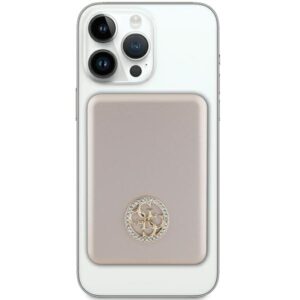 Guess Induction Powerbank 5W GUPBM3AL4DMD 3000mAh aukso spalvos MagSafe 4G Strassed Metal Logo - Image 2