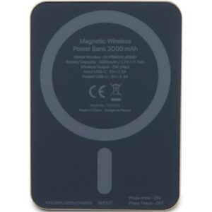 Guess Induction Powerbank 5W GUPBM3AL4DMD 3000mAh aukso spalvos MagSafe 4G Strassed Metal Logo - Image 3