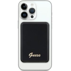 Guess Induction Powerbank 15W GUPBM5ALGSGK 5000mAh juodos spalvos MagSafe Metal Script Logo - Image 2