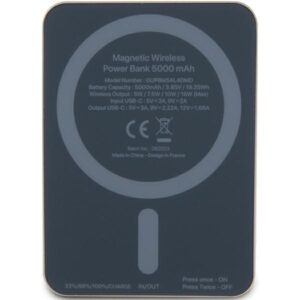 Guess Induction Powerbank 15W GUPBM5ALGSGD 5000mAh aukso spalvos MagSafe Metal Script Logo - Image 3