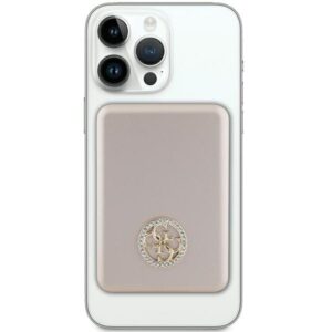 Guess Induction Powerbank 15W GUPBM5AL4DMD 5000mAh aukso spalvos MagSafe 4G Strassed Metal Logo - Image 2