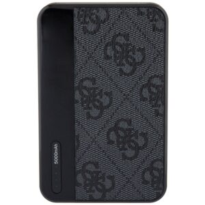 Guess Powerbank 15W GUPB5LP4GEGK 5000mAh juodos spalvos 4G Leather Metal Logo - Image 4