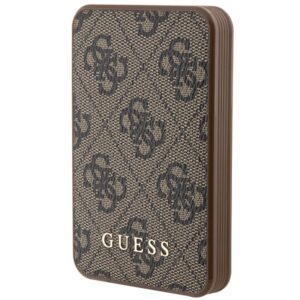 Guess Powerbank 15W GUPB5LP4GEGW 5000mAh rudos 4G Leather Metal Logo - Image 1