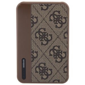 Guess Powerbank 15W GUPB5LP4GEGW 5000mAh rudos 4G Leather Metal Logo - Image 4