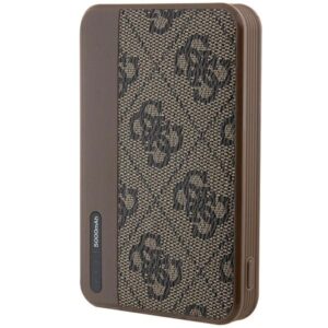 Guess Powerbank 15W GUPB5LP4GEGW 5000mAh rudos 4G Leather Metal Logo - Image 5
