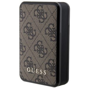 Guess Powerbank 18W GUPB10DP4GEGW 10000mAh rudos 4G Leather Metal Logo - Image 1