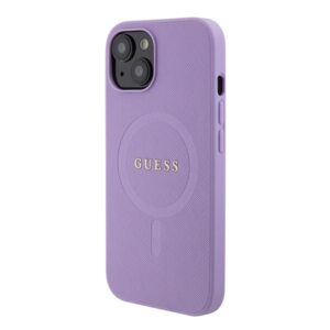 Guess GUHMP15SPSAHMCU Apple iPhone 15 / 14 /13 6.1" violetinės spalvos kietas dėklas Saffiano MagSafe - Image 2