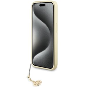 Guess GUHCP15LGF4GGR Apple iPhone 15 Pro 6.1" grey kietas dėklas 4G Charms Collection - Image 5