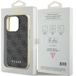 Guess GUHCP15LGF4GGR Apple iPhone 15 Pro 6.1" grey kietas dėklas 4G Charms Collection - Image 8