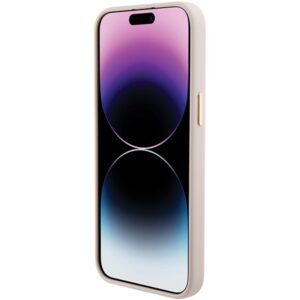 Guess GUHCP15XM4DGPP Apple iPhone 15 Pro Max 6.7" rožinės spalvos kietas dėklas Silicone Logo Strass 4G - Image 5