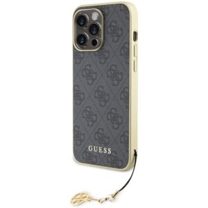 Guess GUHCP15XGF4GGR Apple iPhone 15 Pro Max 6.7" grey kietas dėklas 4G Charms Collection - Image 2