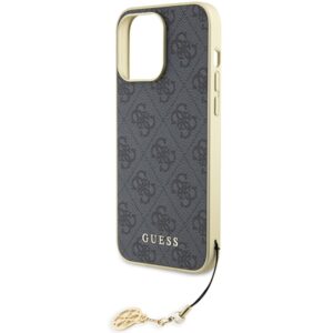 Guess GUHCP15XGF4GGR Apple iPhone 15 Pro Max 6.7" grey kietas dėklas 4G Charms Collection - Image 6