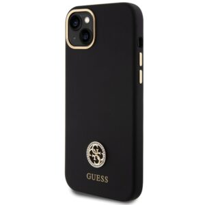 Guess GUHCP15M4DGPK Apple iPhone 15 Plus / 14 Plus 6.7" juodos spalvos kietas dėklas Silicone Logo Strass 4G - Image 2