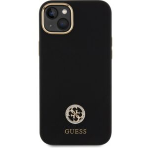 Guess GUHCP15M4DGPK Apple iPhone 15 Plus / 14 Plus 6.7" juodos spalvos kietas dėklas Silicone Logo Strass 4G - Image 3
