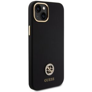 Guess GUHCP15M4DGPK Apple iPhone 15 Plus / 14 Plus 6.7" juodos spalvos kietas dėklas Silicone Logo Strass 4G - Image 4