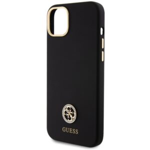 Guess GUHCP15M4DGPK Apple iPhone 15 Plus / 14 Plus 6.7" juodos spalvos kietas dėklas Silicone Logo Strass 4G - Image 6