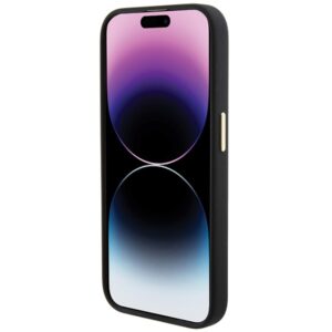Guess GUHCP15LM4DGPK Apple iPhone 15 Pro 6.1" juodos spalvos kietas dėklas Silicone Logo Strass 4G - Image 5
