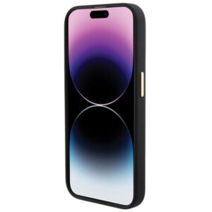 Guess GUHCP15XM4DGPK Apple iPhone 15 Pro Max 6.7" juodos spalvos kietas dėklas Silicone Logo Strass 4G - Image 5
