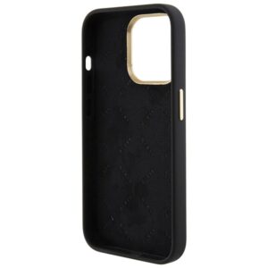 Guess GUHCP15XM4DGPK Apple iPhone 15 Pro Max 6.7" juodos spalvos kietas dėklas Silicone Logo Strass 4G - Image 7