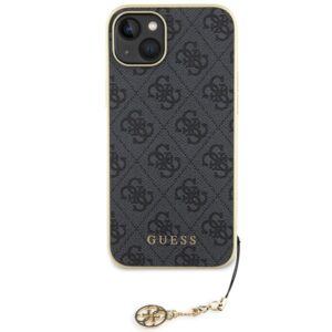 Guess GUHCP15MGF4GGR Apple iPhone 15 Plus / 14 Plus 6.7" grey kietas dėklas 4G Charms Collection - Image 3