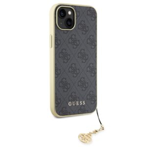 Guess GUHCP15MGF4GGR Apple iPhone 15 Plus / 14 Plus 6.7" grey kietas dėklas 4G Charms Collection - Image 4