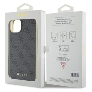 Guess GUHCP15MGF4GGR Apple iPhone 15 Plus / 14 Plus 6.7" grey kietas dėklas 4G Charms Collection - Image 8