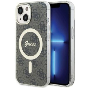 Guess GUHMP15MH4STW Apple iPhone 15 Plu s/ 14 Plus 6.7" rudos spalvos kietas dėklas IML 4G MagSafe