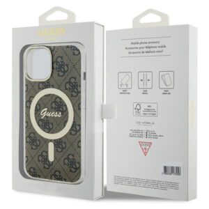 Guess GUHMP15MH4STW Apple iPhone 15 Plu s/ 14 Plus 6.7" rudos spalvos kietas dėklas IML 4G MagSafe - Image 8