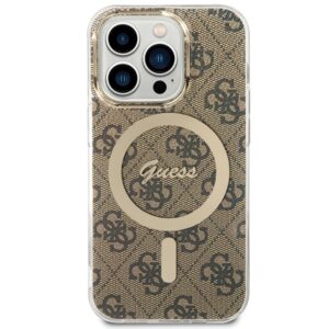 Guess GUHMP15LH4STW Apple iPhone 15 Pro 6.1" rudos spalvos kietas dėklas IML 4G MagSafe - Image 2