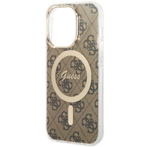 Guess GUHMP15LH4STW Apple iPhone 15 Pro 6.1" rudos spalvos kietas dėklas IML 4G MagSafe - Image 5