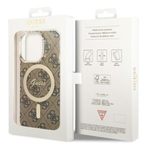 Guess GUHMP15LH4STW Apple iPhone 15 Pro 6.1" rudos spalvos kietas dėklas IML 4G MagSafe - Image 7