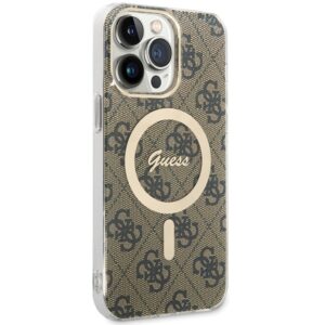 Guess GUHMP15XH4STW Apple iPhone 15 Pro Max 6.7" rudos spalvos kietas dėklas IML 4G MagSafe - Image 3
