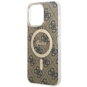 Guess GUHMP15XH4STW Apple iPhone 15 Pro Max 6.7" rudos spalvos kietas dėklas IML 4G MagSafe - Image 5