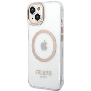 Guess GUHMP15MHTRMD Apple iPhone 15 Plus / 14 Plus 6.7" gold kietas dėklas Metal Outline Magsafe - Image 2