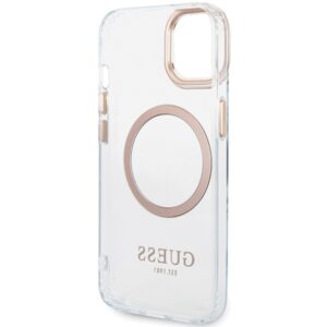 Guess GUHMP15MHTRMD Apple iPhone 15 Plus / 14 Plus 6.7" gold kietas dėklas Metal Outline Magsafe - Image 7