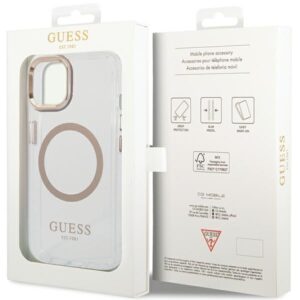 Guess GUHMP15MHTRMD Apple iPhone 15 Plus / 14 Plus 6.7" gold kietas dėklas Metal Outline Magsafe - Image 8