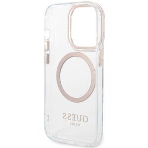 Guess GUHMP15LHTRMD Apple iPhone 15 Pro 6.1" gold kietas dėklas Metal Outline Magsafe - Image 7