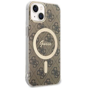 Guess GUHMP13MH4STW Apple iPhone 13 / 14 / 15 6.1" rudos spalvos kietas dėklas 4G MagSafe - Image 3
