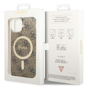 Guess GUHMP13MH4STW Apple iPhone 13 / 14 / 15 6.1" rudos spalvos kietas dėklas 4G MagSafe - Image 7
