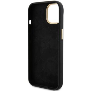 Guess GUHCP15SSMBSLK Apple iPhone 15 / 14 /13 6.1" juodos spalvos kietas dėklas Silicone Script Metal Logo & Fram - Image 7