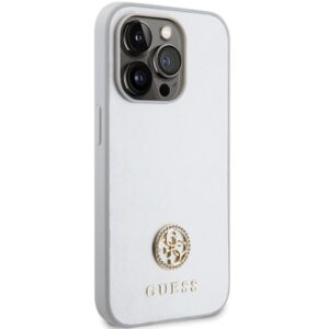 Guess GUHCP15LPS4DGPS Apple iPhone 15 Pro 6.1" silver kietas dėklas Strass Metal Logo - Image 4
