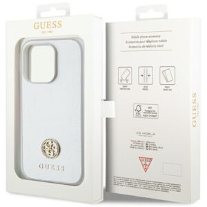 Guess GUHCP15LPS4DGPS Apple iPhone 15 Pro 6.1" silver kietas dėklas Strass Metal Logo - Image 8