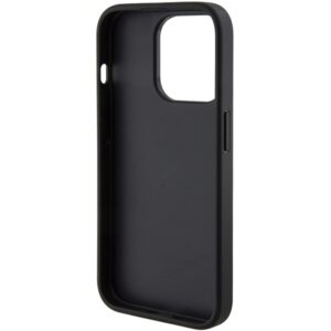 Guess GUHCP15XPGS4TDK Apple iPhone 15 Pro Max 6.7" juodos spalvos kietas dėklas Grip Stand 4G Triangle Strass - Image 8