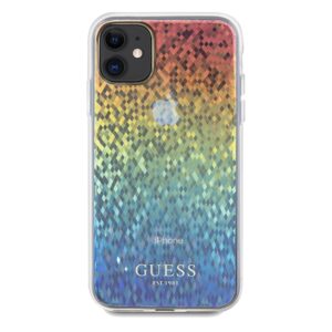 Guess GUHCN61HDECMI Apple iPhone 11 / Xr 6.1" kietas dėklas IML Faceted Mirror Disco Iridescent - Image 3