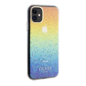 Guess GUHCN61HDECMI Apple iPhone 11 / Xr 6.1" kietas dėklas IML Faceted Mirror Disco Iridescent - Image 4