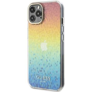Guess GUHCP12MHDECMI Apple iPhone 12/12 Pro 6.1" kietas dėklas IML Faceted Mirror Disco Iridescent - Image 2
