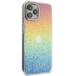 Guess GUHCP12MHDECMI Apple iPhone 12/12 Pro 6.1" kietas dėklas IML Faceted Mirror Disco Iridescent - Image 4