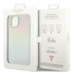 Guess GUHCP12MHDECMI Apple iPhone 12/12 Pro 6.1" kietas dėklas IML Faceted Mirror Disco Iridescent - Image 8