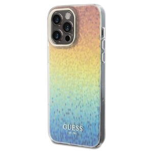 Guess GUHCP13LHDECMI Apple iPhone 13 Pro / 13 kietas dėklas IML Faceted Mirror Disco Iridescent - Image 2